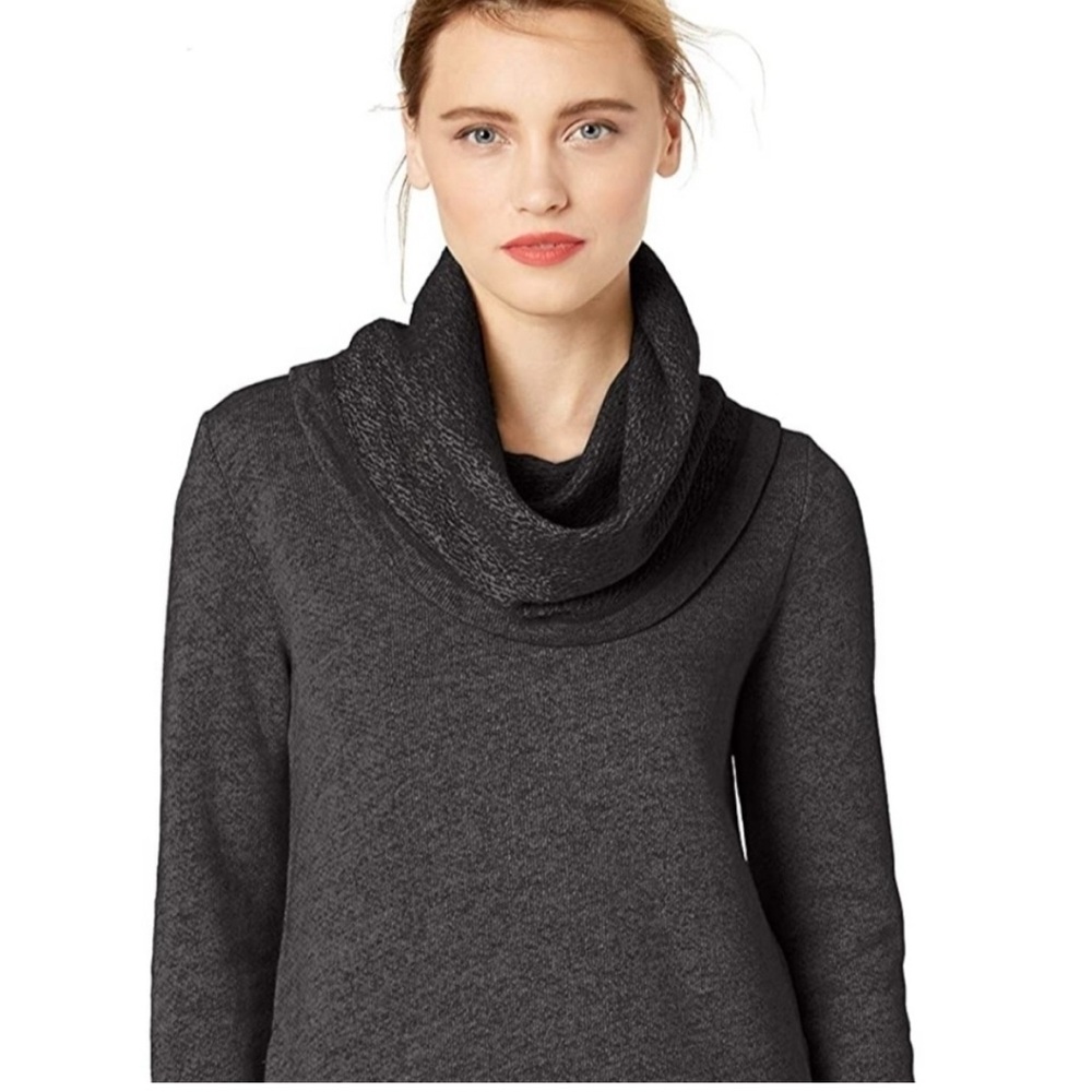 J.Crew Funnel Neck Charcoal Pullover Sweatshirt
